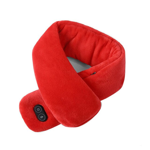 Frauen & Männer Weiche Temperaturkontrolle Schmerzlinderung Halswirbel Massage Schulter Nacken Wrap USB Beheizter Schal