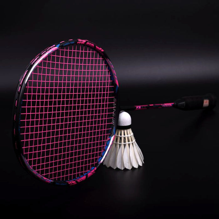 Offensive Badminton Racket With Secondary Reinforcement Of 32 Pounds Of Carbon Fiber