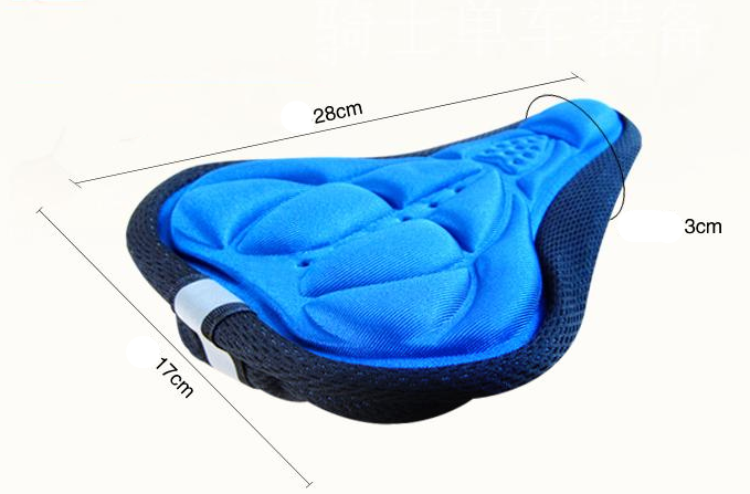 Funda de asiento transpirable 3D de color estera transpirable en relieve para bicicleta