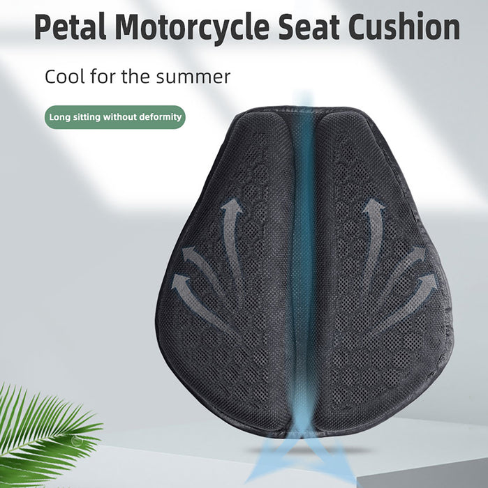 Cojín de motocicleta con absorción de impactos engrosado, resistente al sol y transpirable