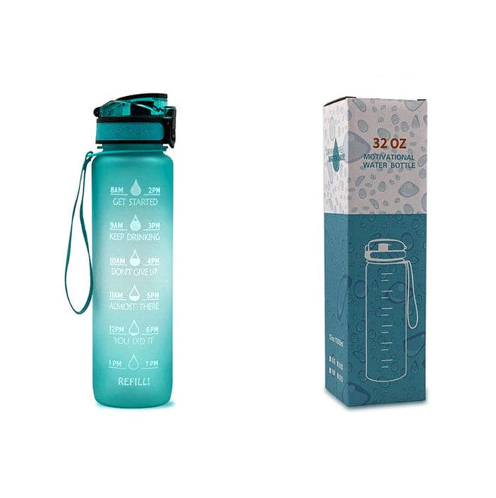 1-Liter-Tritan-Wasserflasche mit Time-Marker-Bounce-Abdeckung