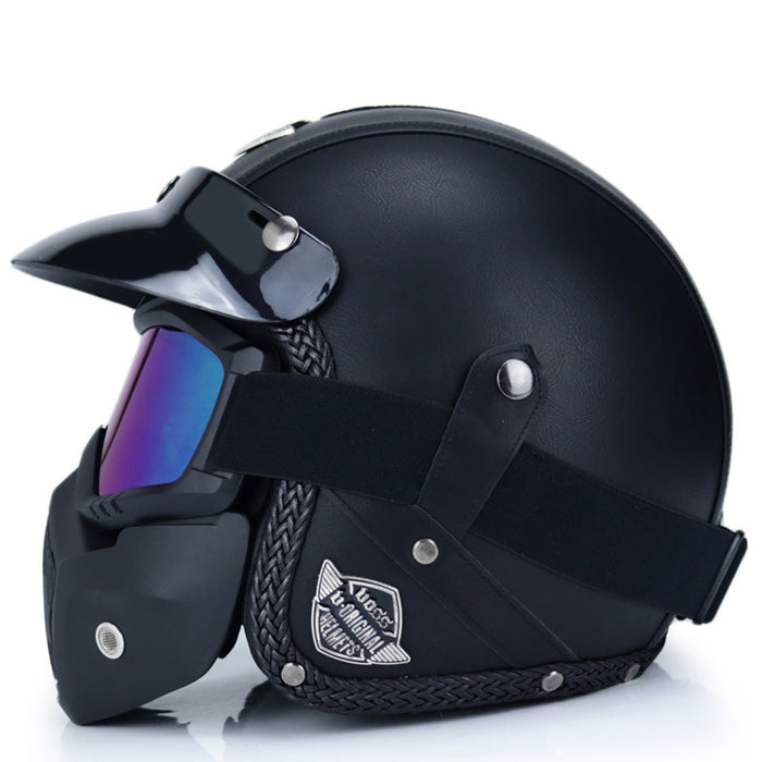 Casco De Moto Retro Motocicleta Masculina