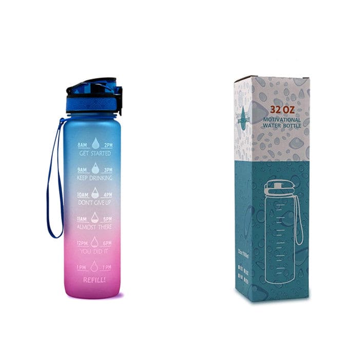 1-Liter-Tritan-Wasserflasche mit Time-Marker-Bounce-Abdeckung