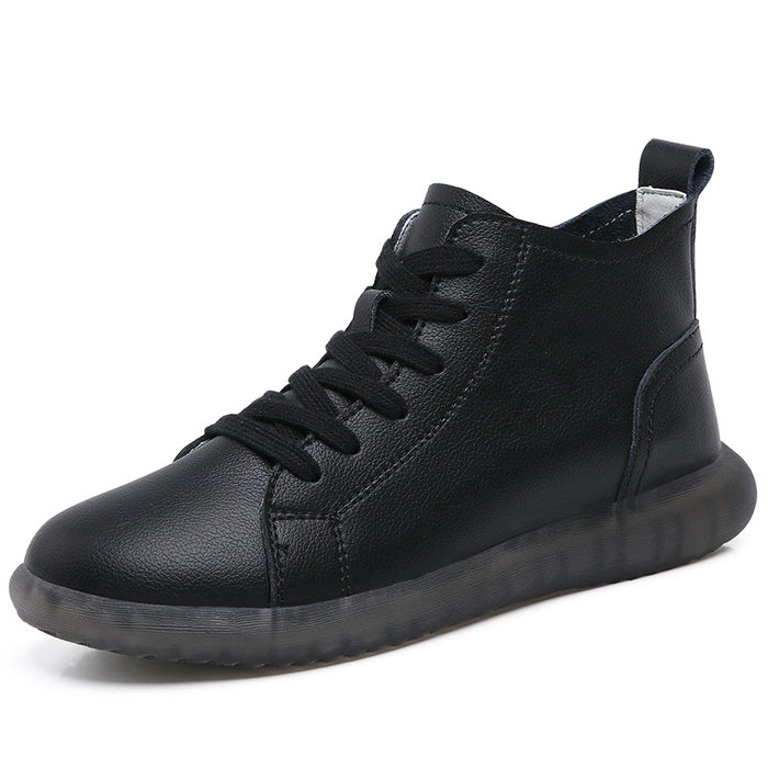 Botas para mujer Zapatos Planos Botines de cuero Oxford