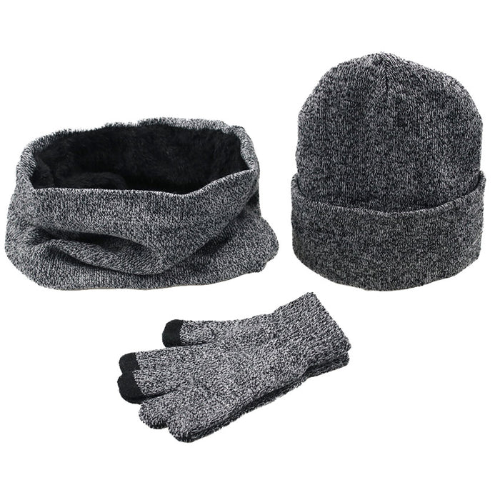 Herren Winter Mütze, Schal & Handschuhe Set 3-Teile