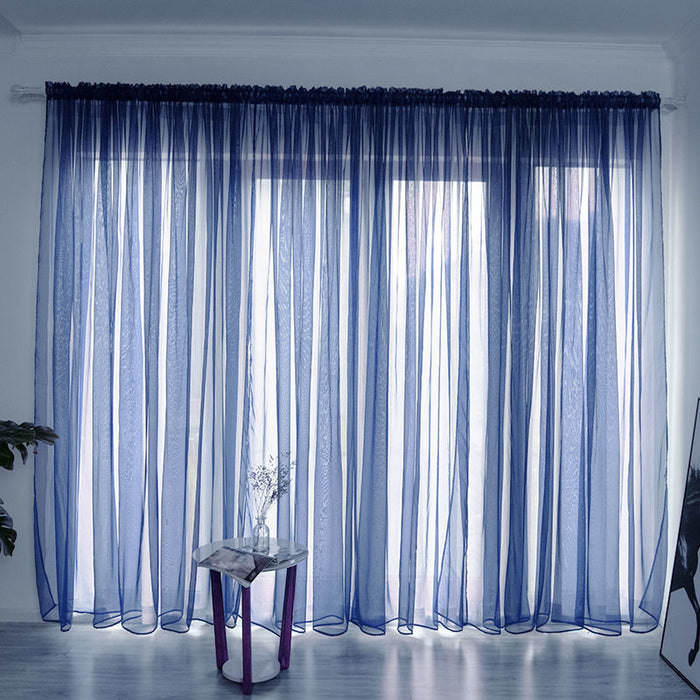Rideau de gaze de couleur unie pour balcon simple et moderne