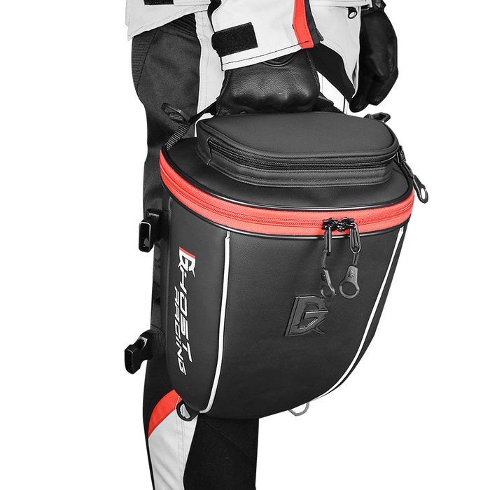 Bolsa trasera para motocicleta de cuero Pu con sillín Knight
