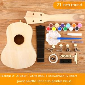 Ukulele Diy Small Guitar Handmade Material Kit Painted