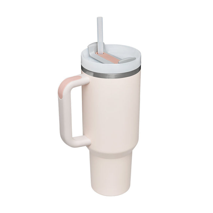 Halloween Thermobecher 1.2 Liter Strohhalm Kaffee Isolierung Tasse mit Griff Portable Auto Edelstahl Wasserflasche Große Kapazität Reisen BPA frei Thermobecher