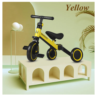 Scooter de equilibrio dos en uno para niños, triciclo multifuncional para bebé de 1 a 3 años