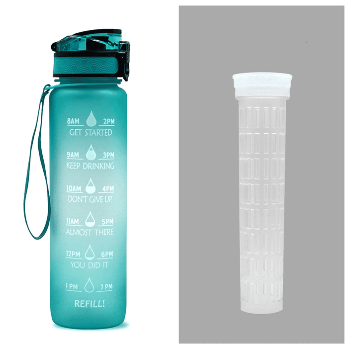 1-Liter-Tritan-Wasserflasche mit Time-Marker-Bounce-Abdeckung