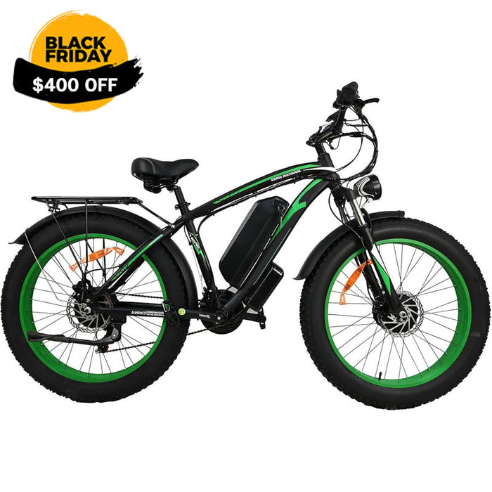Bicicleta eléctrica con motor de 2000 W para adultos: bicicleta eléctrica de 31 MPH con neumático ancho de 26 pulgadas, batería extraíble de 20 AH, freno de disco hidráulico de 21 velocidades