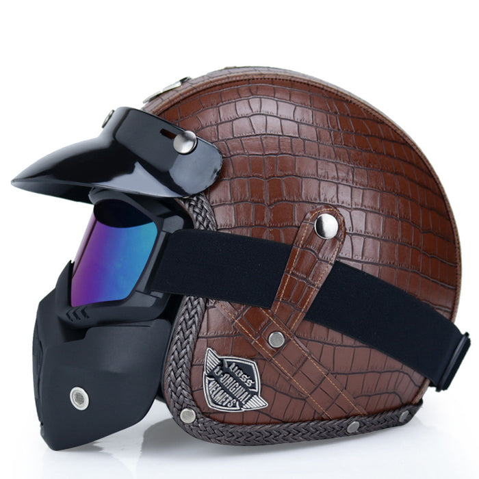 Casco De Moto Retro Motocicleta Masculina