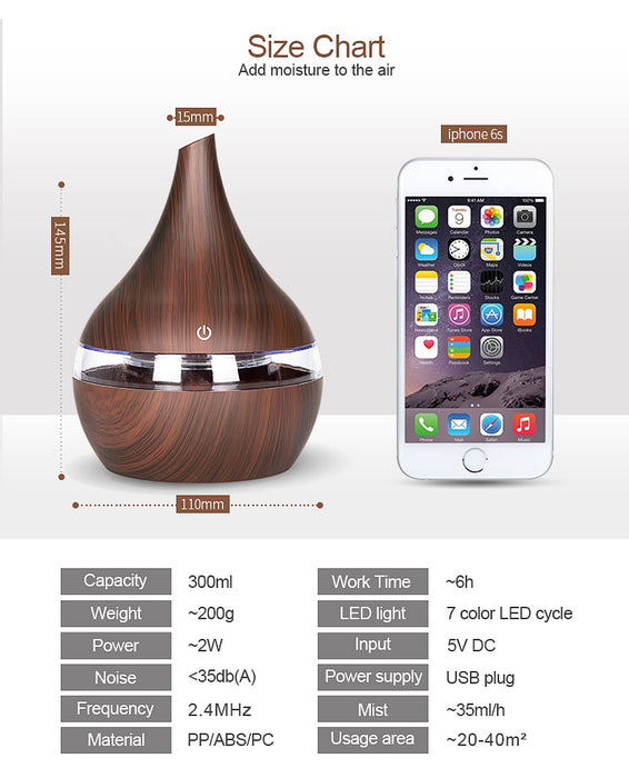 Difusor de aceites esenciales LED