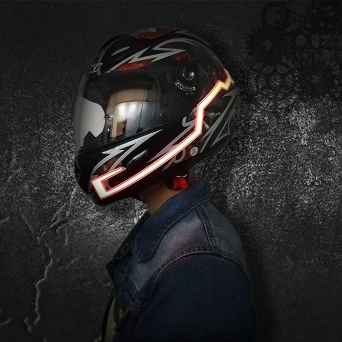 Casco de motocicleta EL, luz fría, tira de luz, señal nocturna, tira luminosa modificada, pegatina para casco