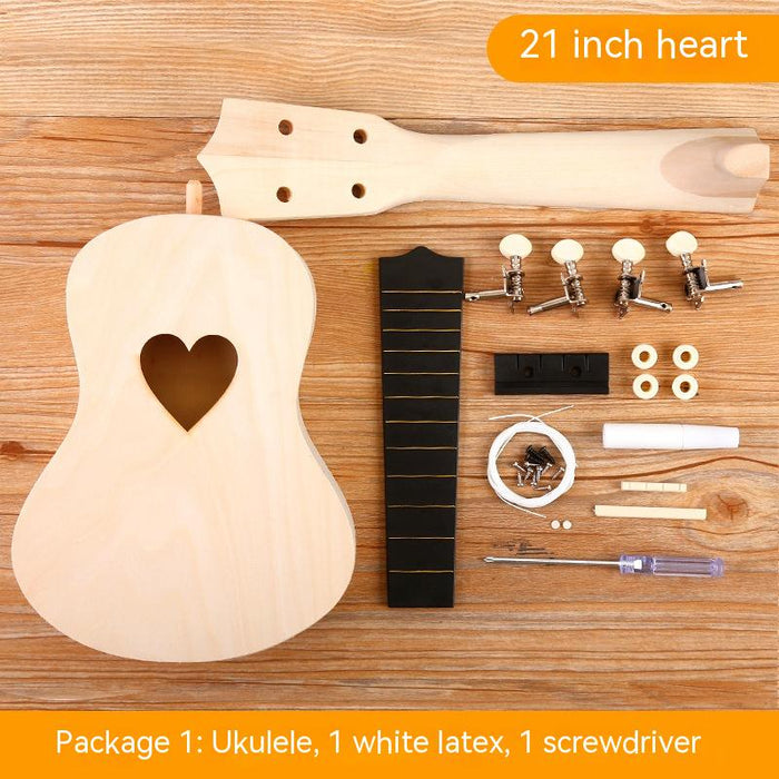 Ukulele Diy Small Guitar Handmade Material Kit Painted
