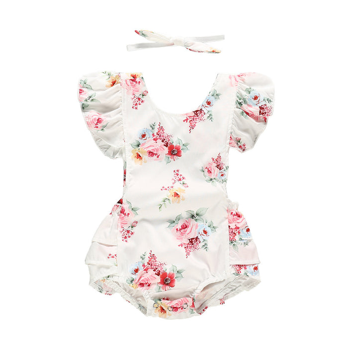 Ropa de bebé floral para niña de verano para niños