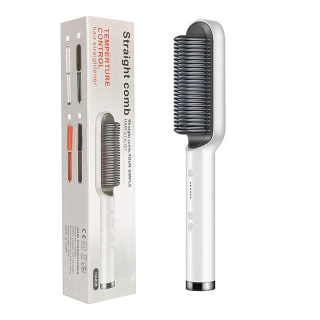 Neuer 2-in-1-Haarglätter mit heißem Kamm und negativem Ionen-Curling
