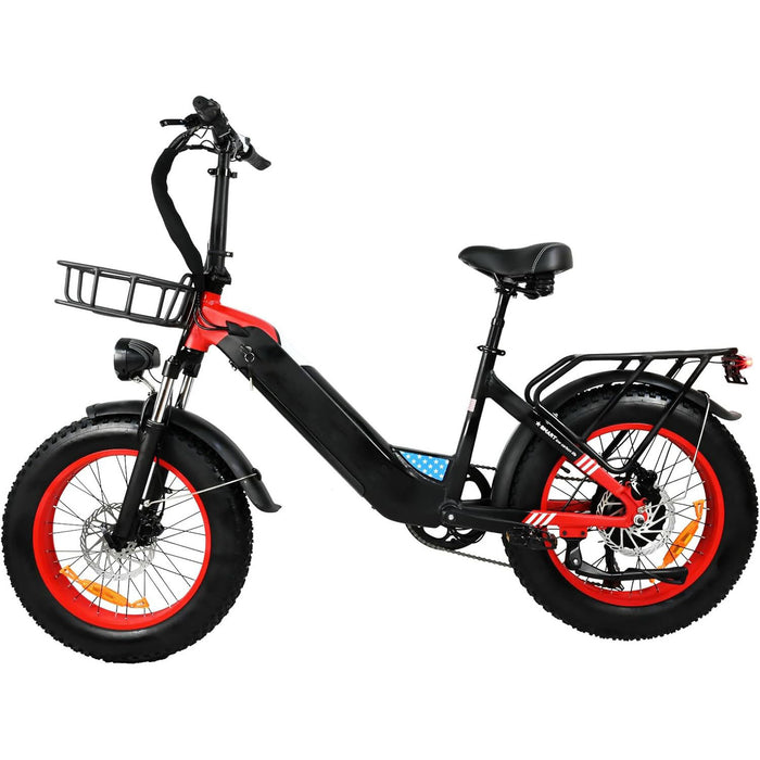 Bicicleta eléctrica con motor de 500W para adultos, bicicleta con neumáticos anchos de 20 x 4 pulgadas, bicicleta eléctrica de montaña con batería extraíble de 7 velocidades 48V 25MPH