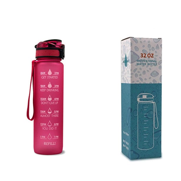 1-Liter-Tritan-Wasserflasche mit Time-Marker-Bounce-Abdeckung