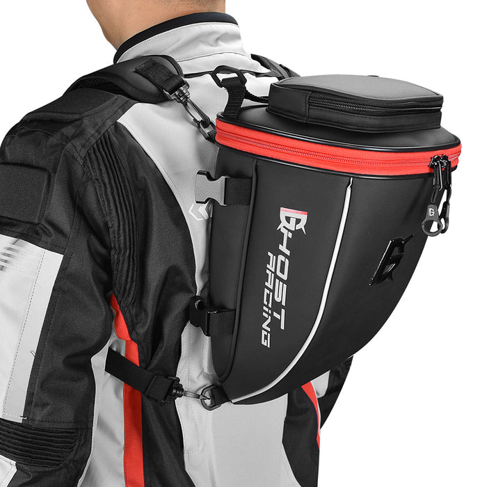Bolsa trasera para motocicleta de cuero Pu con sillín Knight