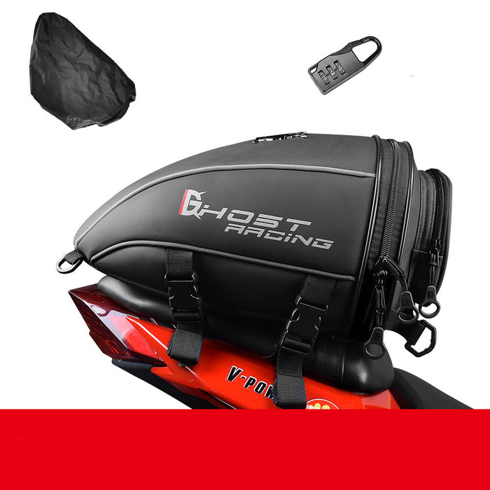 Bolsa trasera para motocicleta de cuero Pu con sillín Knight