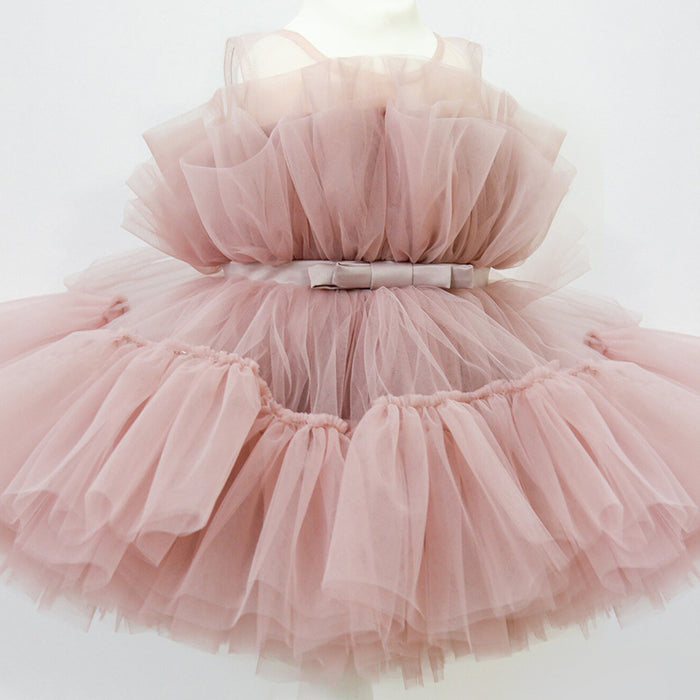 Vestido para niños Vestido de princesa para niña de gasa esponjosa
