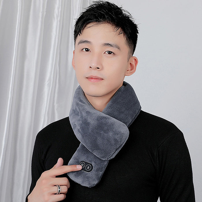 Frauen & Männer Weiche Temperaturkontrolle Schmerzlinderung Halswirbel Massage Schulter Nacken Wrap USB Beheizter Schal