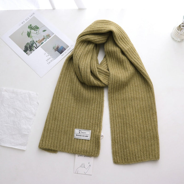 Gestrickte einfarbige gestreifte Schals für Männer und Frauen