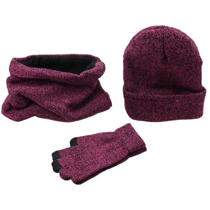 Herren Winter Mütze, Schal & Handschuhe Set 3-Teile