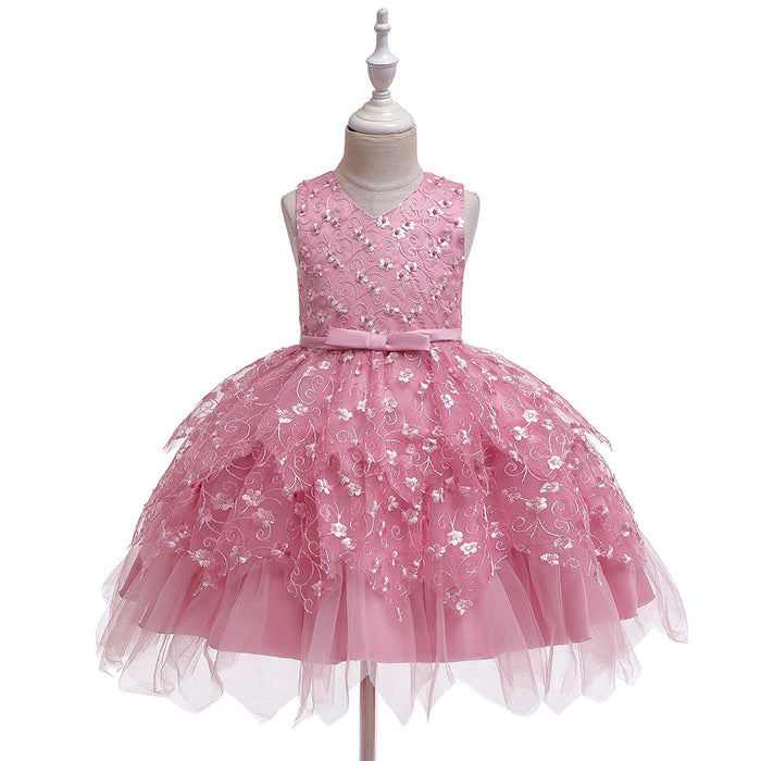 Roupas para bebês meninas, vestidos de jardim de infância para crianças médias e pequenas