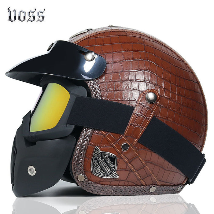 Casco De Moto Retro Motocicleta Masculina
