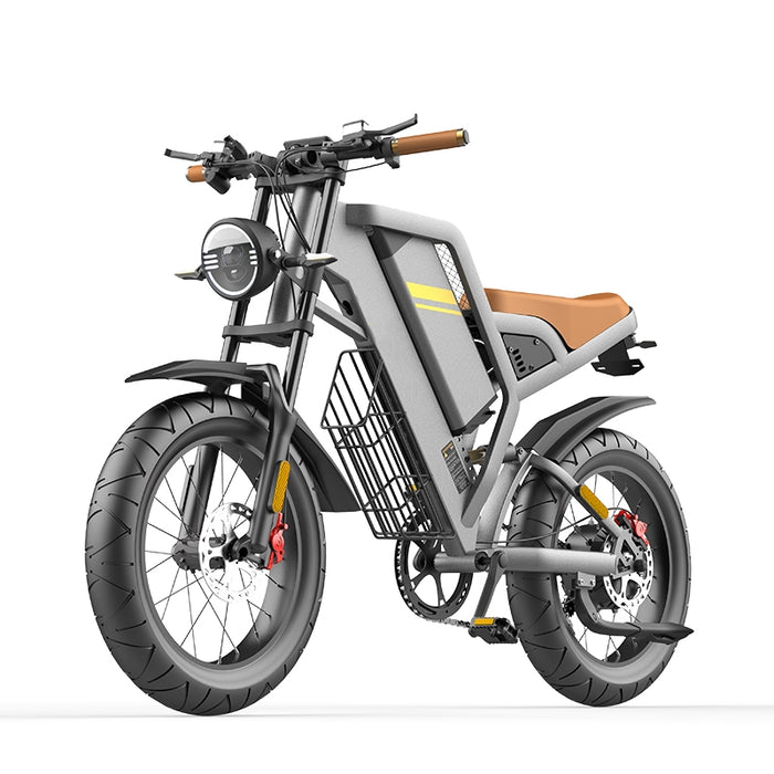 Nuova bicicletta elettrica con pneumatici larghi da 20 pollici e assistenza alla trasmissione a sette stadi