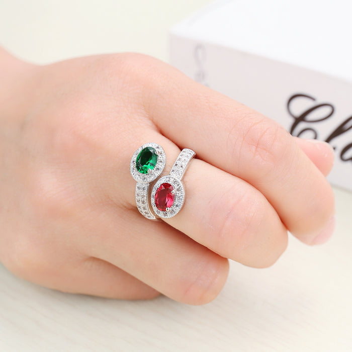 Jewelry Halo Zircon Ring For Women