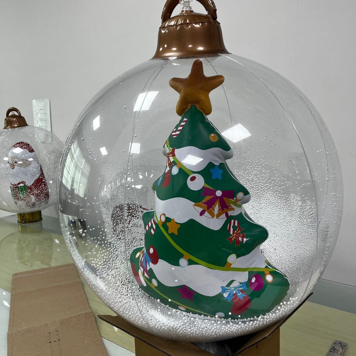 Manualidades inflables para colgar bolas de Navidad