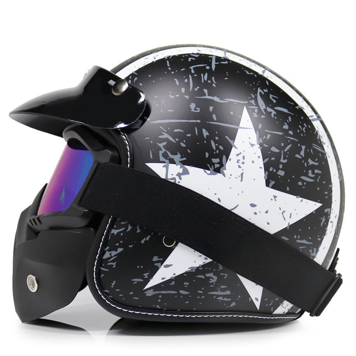 Casco De Moto Retro Motocicleta Masculina