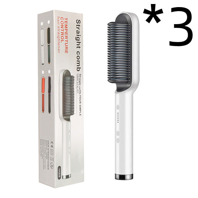 Neuer 2-in-1-Haarglätter mit heißem Kamm und negativem Ionen-Curling