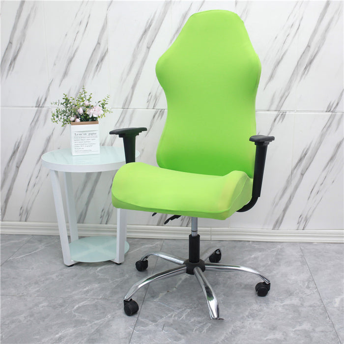 Asiento de silla giratoria con reposabrazos y funda para silla de juegos de tela elástica