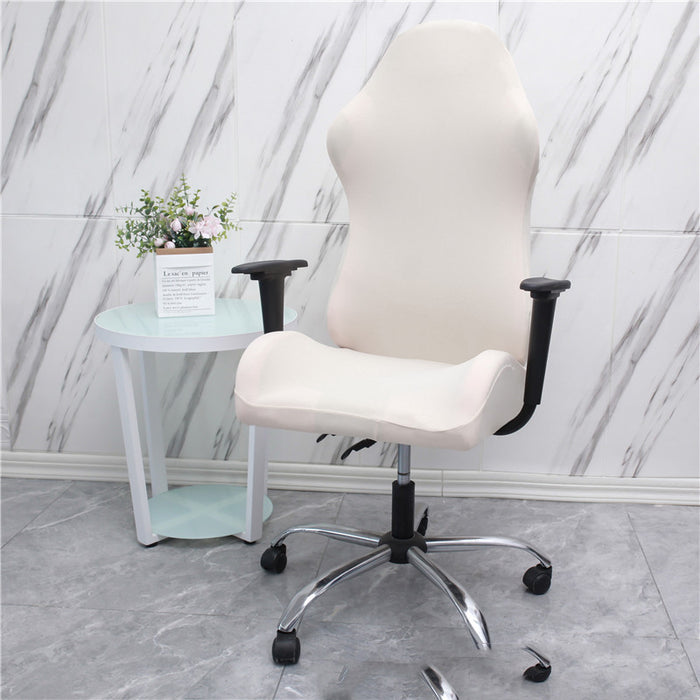 Asiento de silla giratoria con reposabrazos y funda para silla de juegos de tela elástica