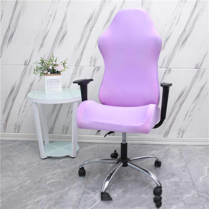 Asiento de silla giratoria con reposabrazos y funda para silla de juegos de tela elástica