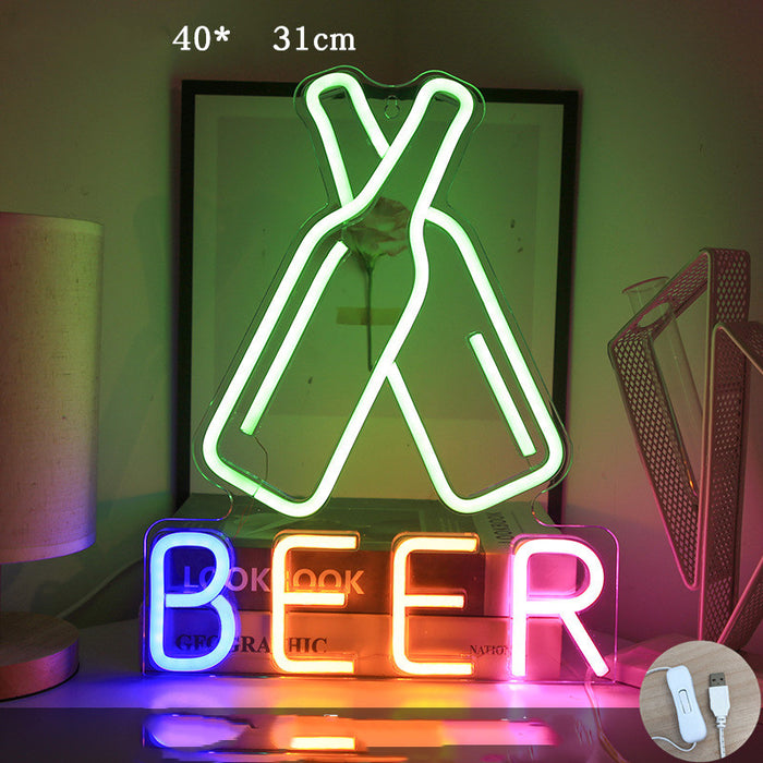 Luz de neón del tablero trasero de acrílico del sueño de mayúsculas y minúsculas colgantes de la iluminación creativa llevada