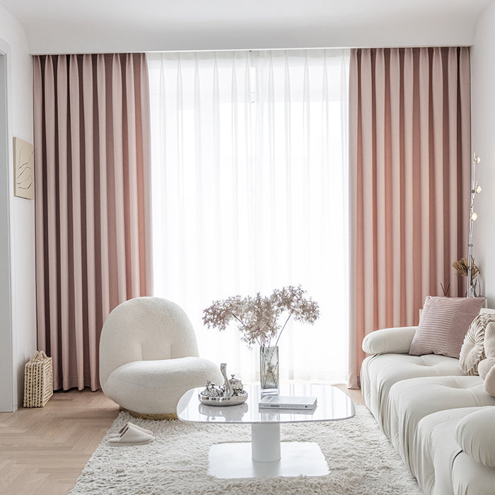 Cortinas de color sólido de grano de trigo para sala de estar y dormitorio