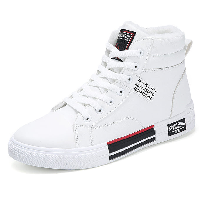Casual Student Male Warm Cotton Shoes High-top Sneakers