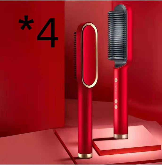 Neuer 2-in-1-Haarglätter mit heißem Kamm und negativem Ionen-Curling