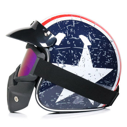 Casco De Moto Retro Motocicleta Masculina