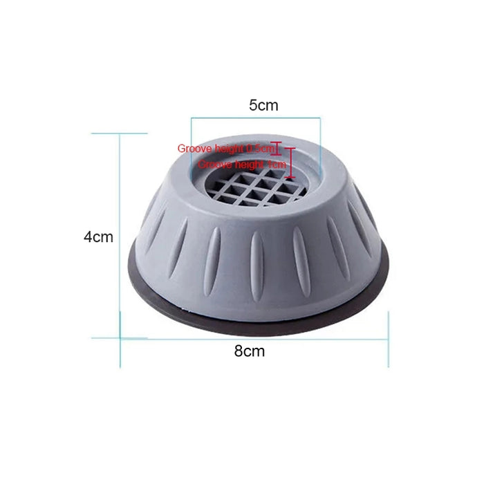 Almohadillas universales antivibración para pies, alfombrilla de goma para lavadora, almohadilla antivibración para secadora, Base de refrigerador, almohadilla antideslizante fija, 4 Uds.