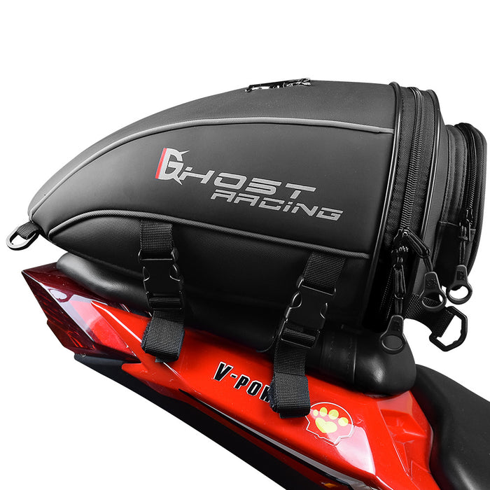 Bolsa trasera para motocicleta de cuero Pu con sillín Knight
