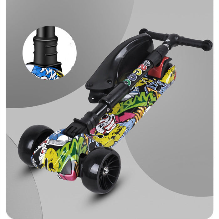 Patinete infantil con ruedas tres en uno