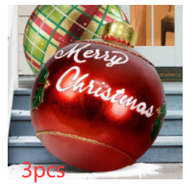 Weihnachten Ornament Ball Outdoor PVC 60CM aufblasbare dekoriert Ball PVC Giant große Kugeln Weihnachtsbaum Dekorationen Spielzeug Ball