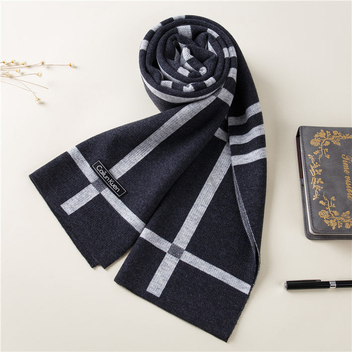 Trendy Warm Knitted Lätzchen Winter High-End Freizeit für Herren
